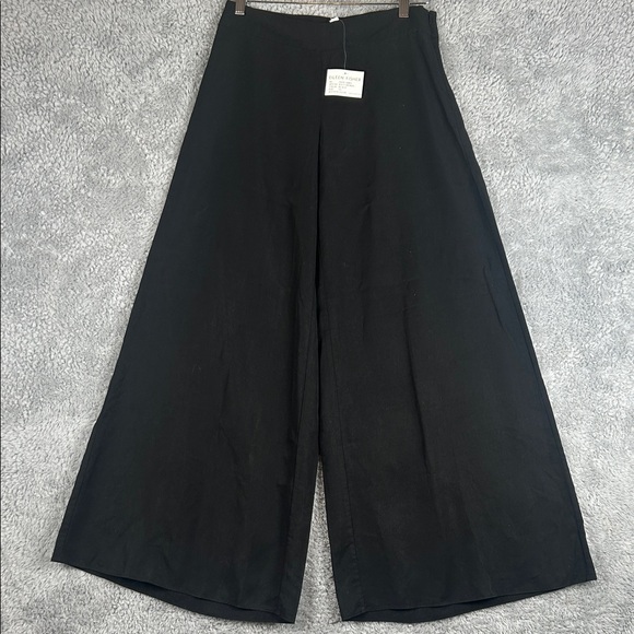 NWT Eileen Fisher Wide Leg Palazzo Black Tencel Women’s Size S - Picture 1 of 15